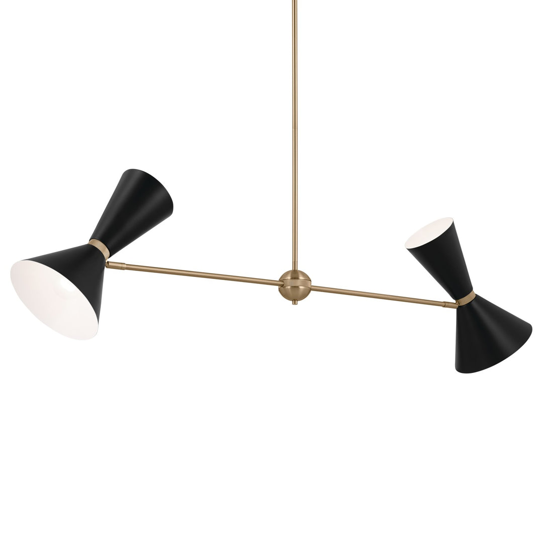 Kichler Canada - 52569CPZBK - Four Light Linear Chandelier - Phix - Champagne Bronze