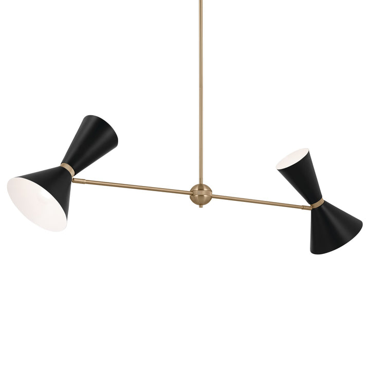 Kichler Canada - 52569CPZBK - Four Light Linear Chandelier - Phix - Champagne Bronze