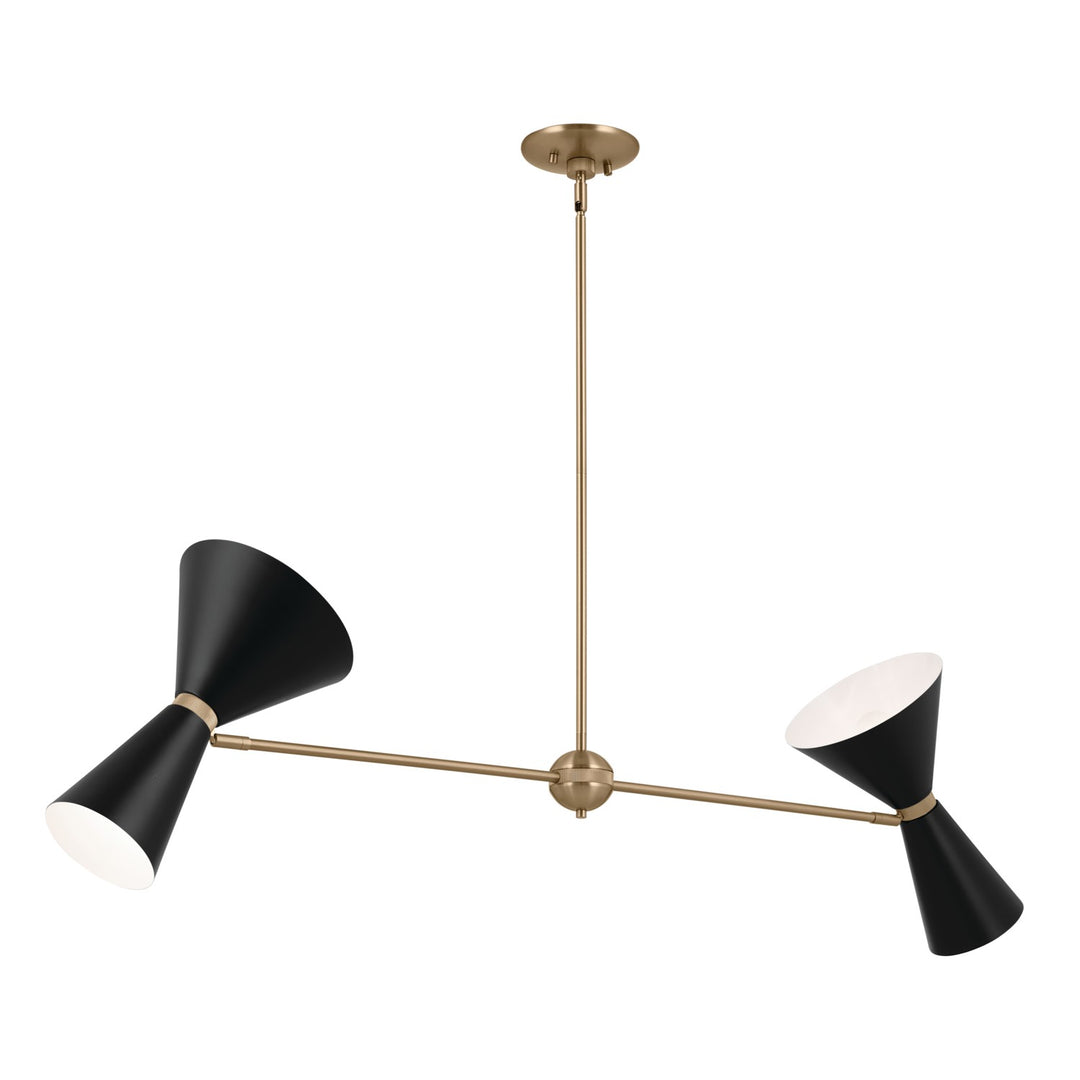 Kichler Canada - 52569CPZBK - Four Light Linear Chandelier - Phix - Champagne Bronze