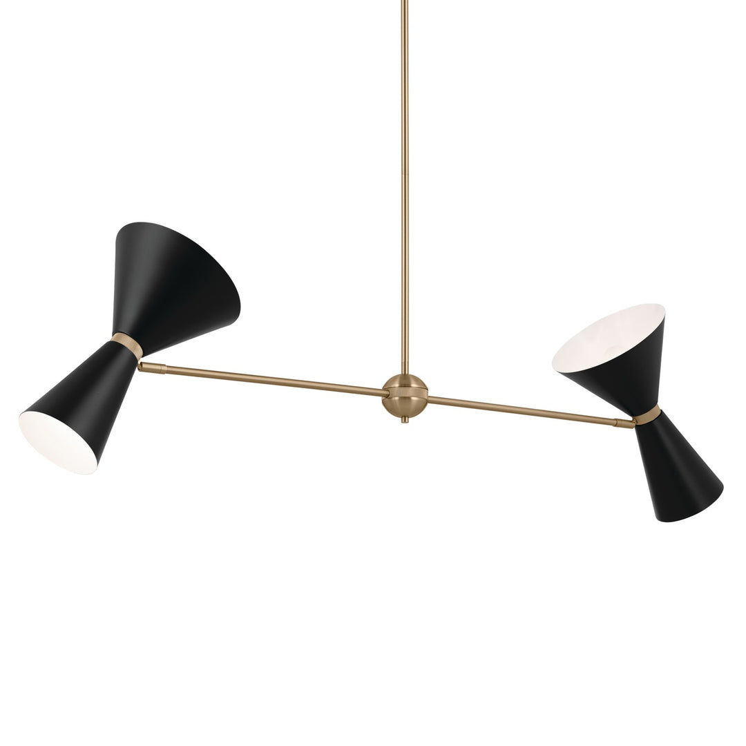 Kichler Canada - 52569CPZBK - Four Light Linear Chandelier - Phix - Champagne Bronze