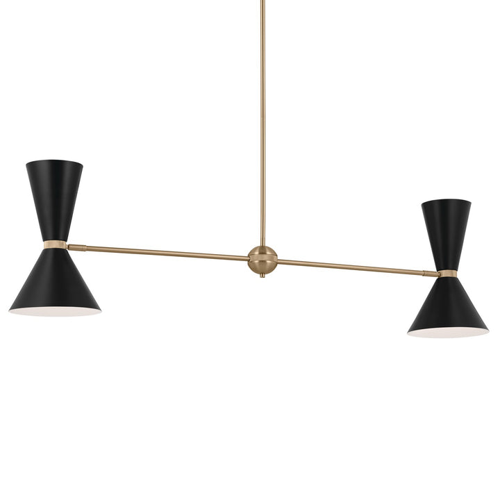 Kichler Canada - 52569CPZBK - Four Light Linear Chandelier - Phix - Champagne Bronze