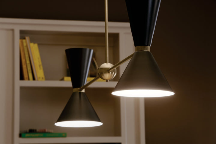 Kichler Canada - 52569CPZBK - Four Light Linear Chandelier - Phix - Champagne Bronze