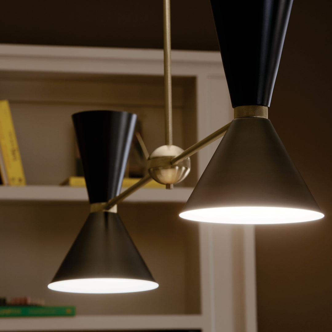 Kichler Canada - 52569CPZBK - Four Light Linear Chandelier - Phix - Champagne Bronze