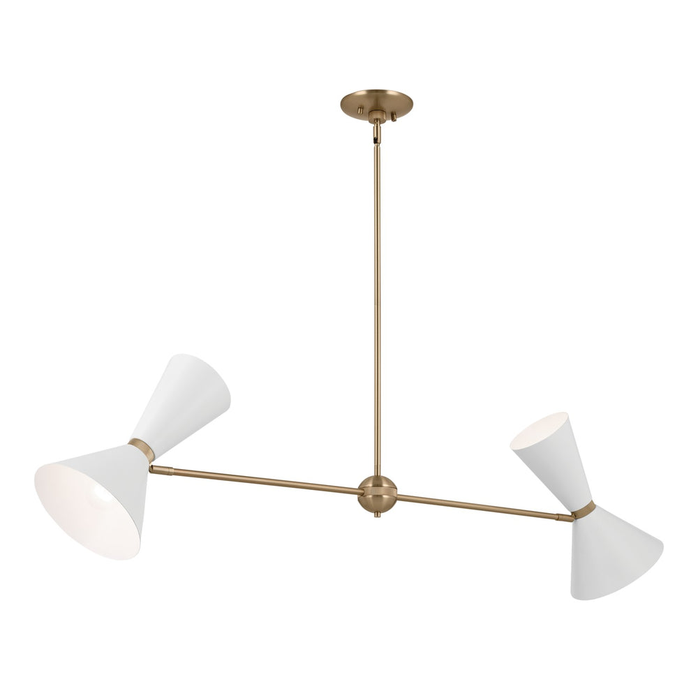 Kichler Canada - 52569CPZWH - Four Light Linear Chandelier - Phix - Champagne Bronze