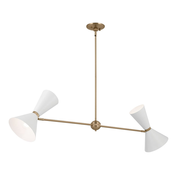 Kichler Canada - 52569CPZWH - Four Light Linear Chandelier - Phix - Champagne Bronze