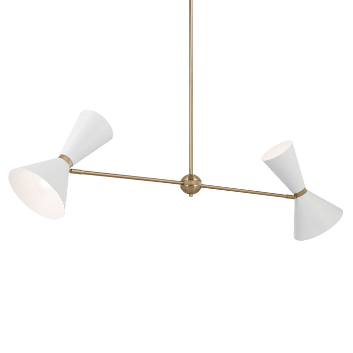 Kichler Canada - 52569CPZWH - Four Light Linear Chandelier - Phix - Champagne Bronze