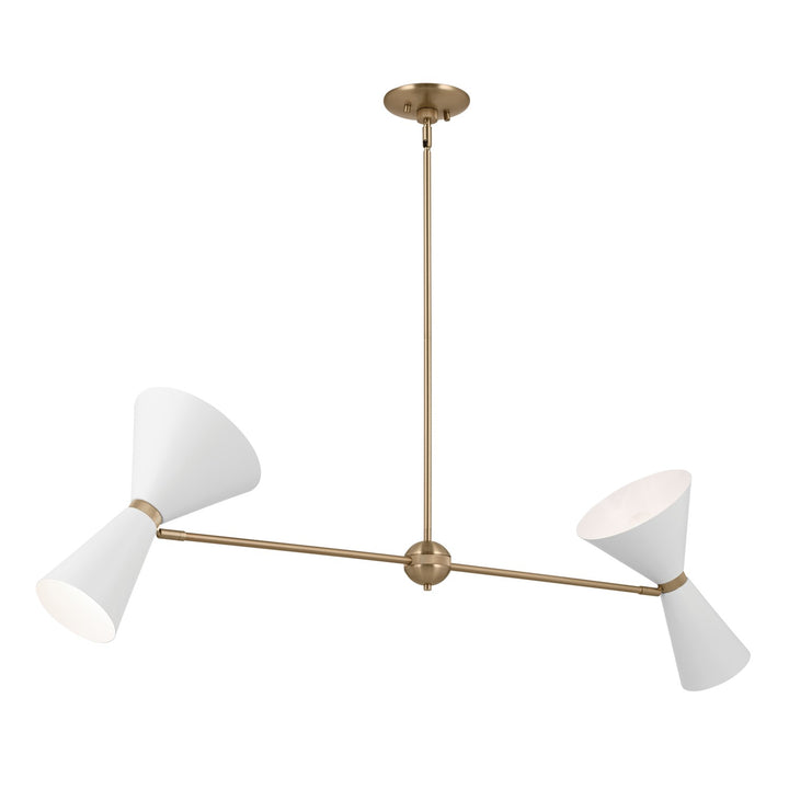 Kichler Canada - 52569CPZWH - Four Light Linear Chandelier - Phix - Champagne Bronze