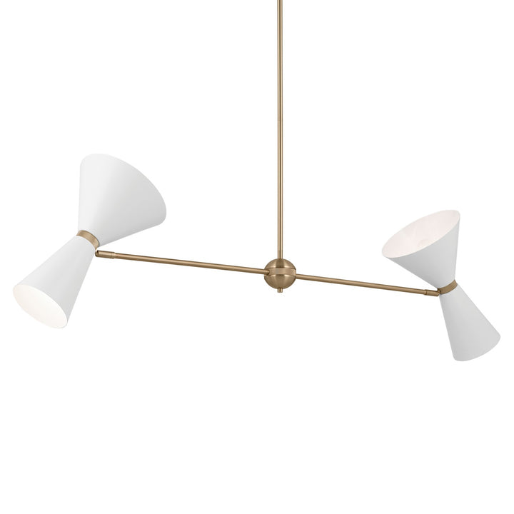 Kichler Canada - 52569CPZWH - Four Light Linear Chandelier - Phix - Champagne Bronze