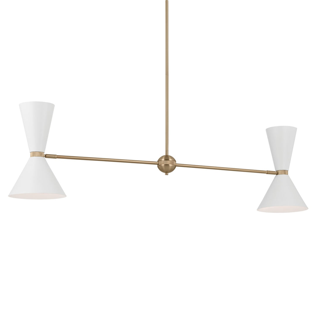 Kichler Canada - 52569CPZWH - Four Light Linear Chandelier - Phix - Champagne Bronze