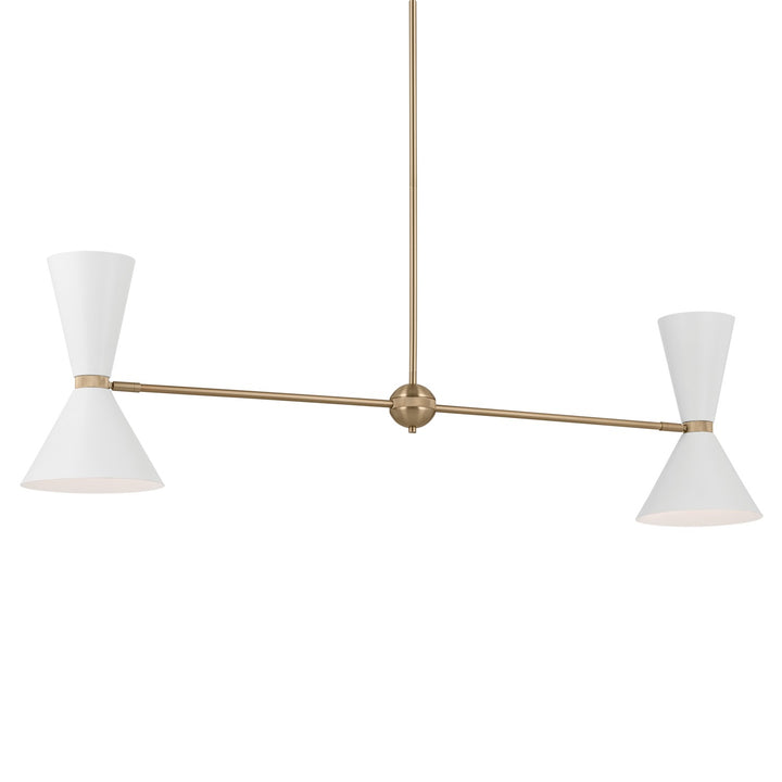 Kichler Canada - 52569CPZWH - Four Light Linear Chandelier - Phix - Champagne Bronze