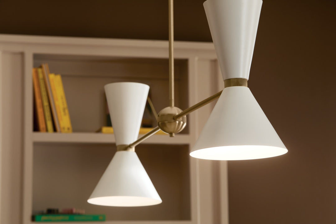 Kichler Canada - 52569CPZWH - Four Light Linear Chandelier - Phix - Champagne Bronze