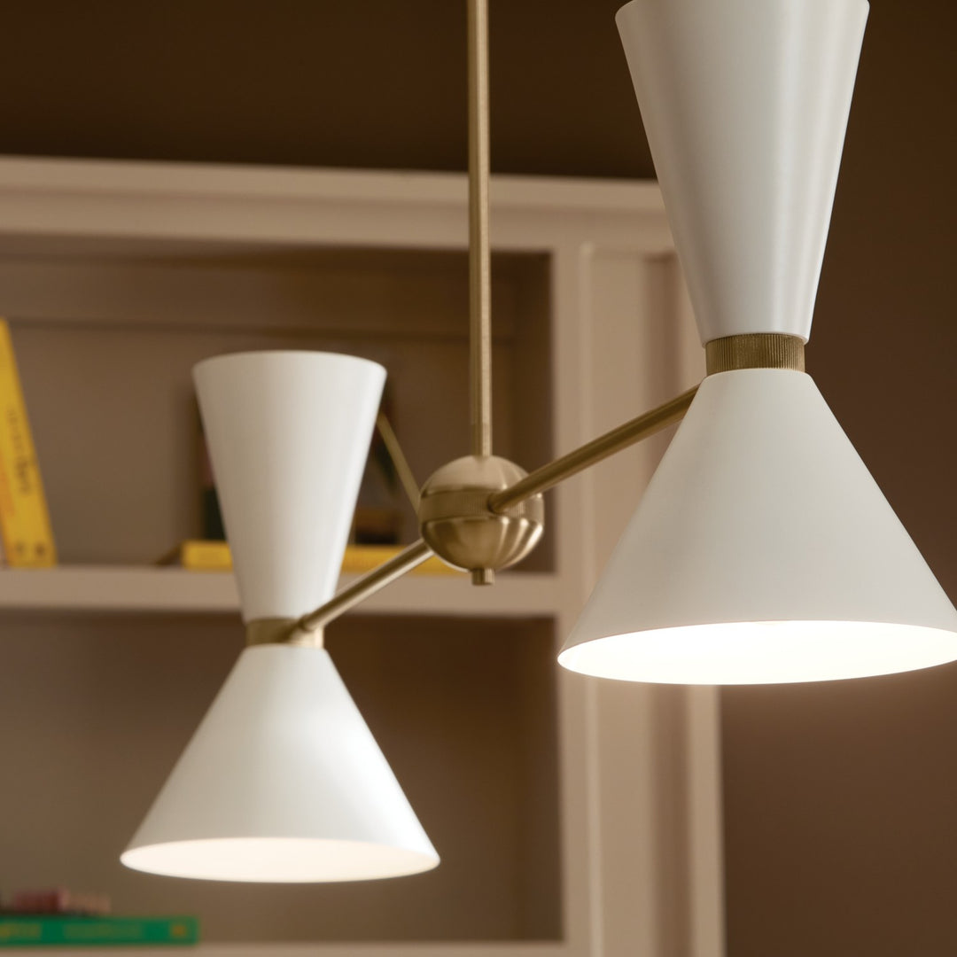 Kichler Canada - 52569CPZWH - Four Light Linear Chandelier - Phix - Champagne Bronze