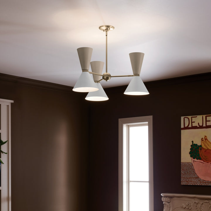 Kichler Canada - 52565CPZGRG - Six Light Chandelier - Phix - Champagne Bronze