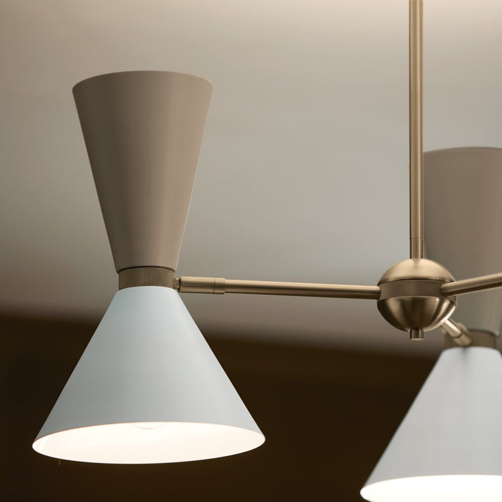 Kichler Canada - 52565CPZGRG - Six Light Chandelier - Phix - Champagne Bronze