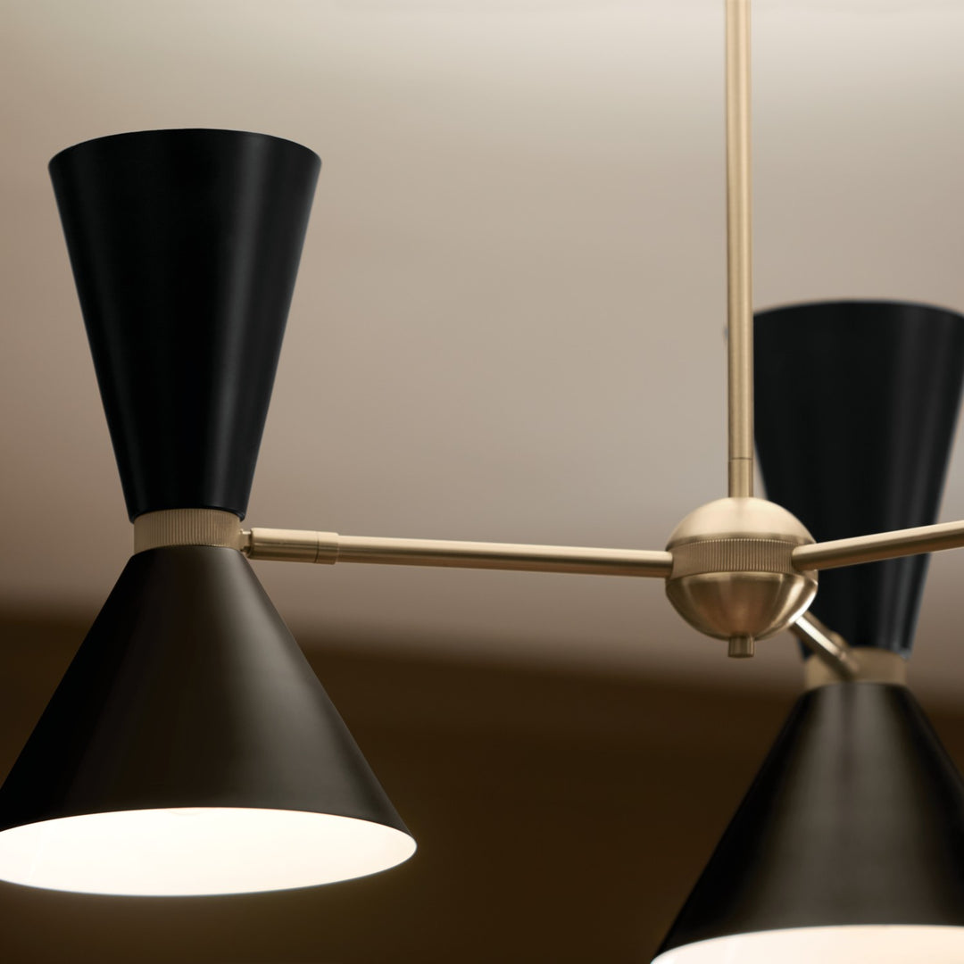 Kichler Canada - 52565CPZBK - Six Light Chandelier - Phix - Champagne Bronze