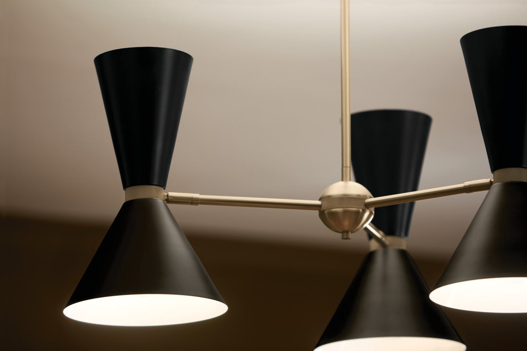 Kichler Canada - 52565CPZBK - Six Light Chandelier - Phix - Champagne Bronze