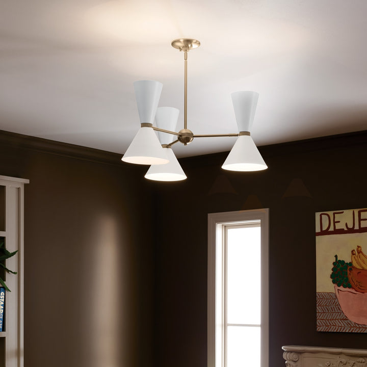 Kichler Canada - 52565CPZWH - Six Light Chandelier - Phix - Champagne Bronze