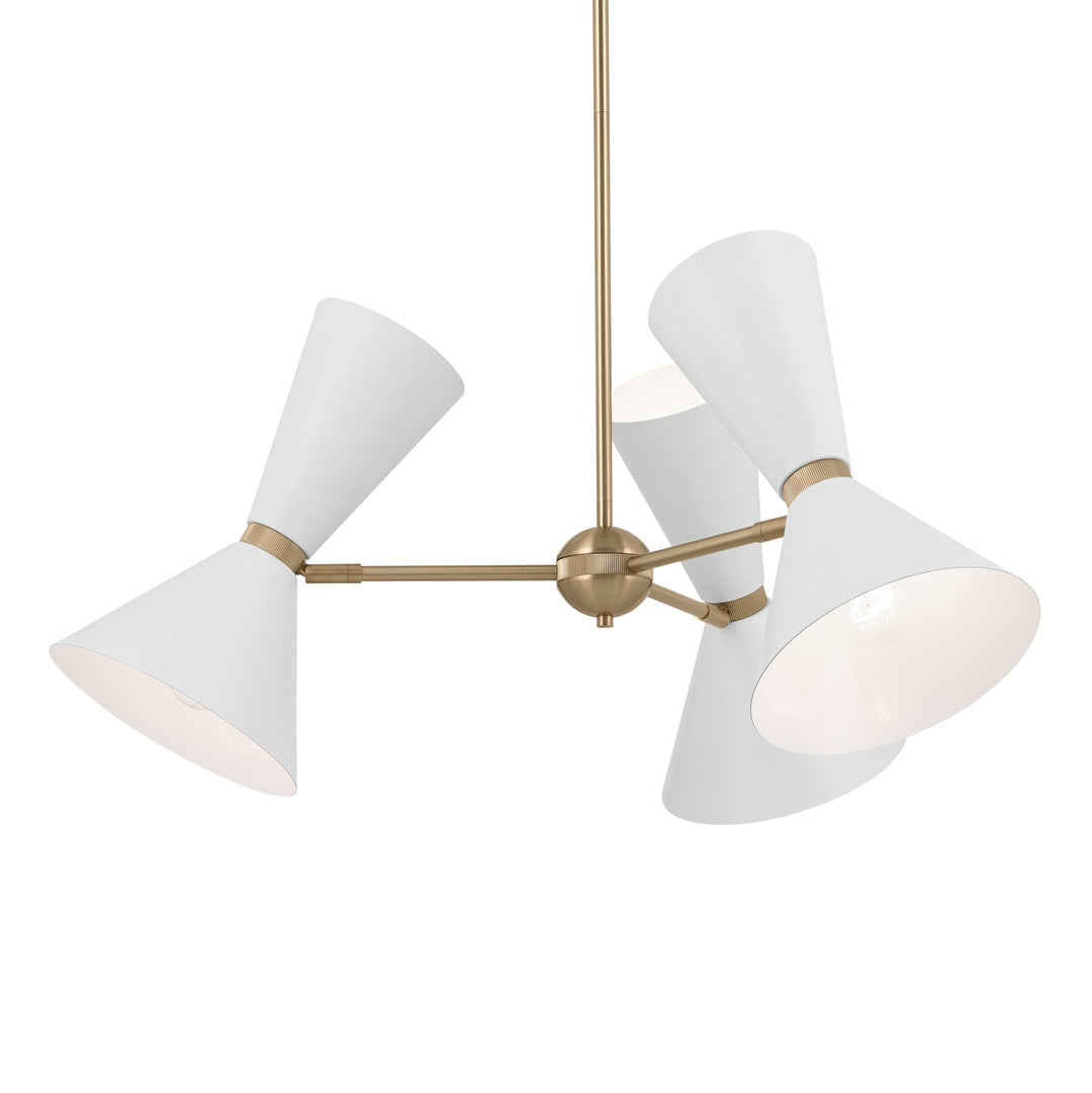 Kichler Canada - 52565CPZWH - Six Light Chandelier - Phix - Champagne Bronze