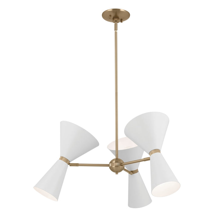 Kichler Canada - 52565CPZWH - Six Light Chandelier - Phix - Champagne Bronze