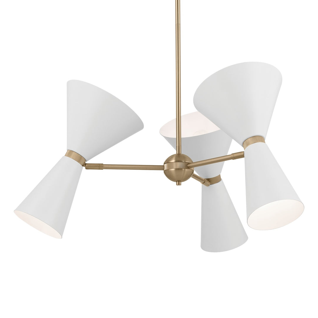 Kichler Canada - 52565CPZWH - Six Light Chandelier - Phix - Champagne Bronze