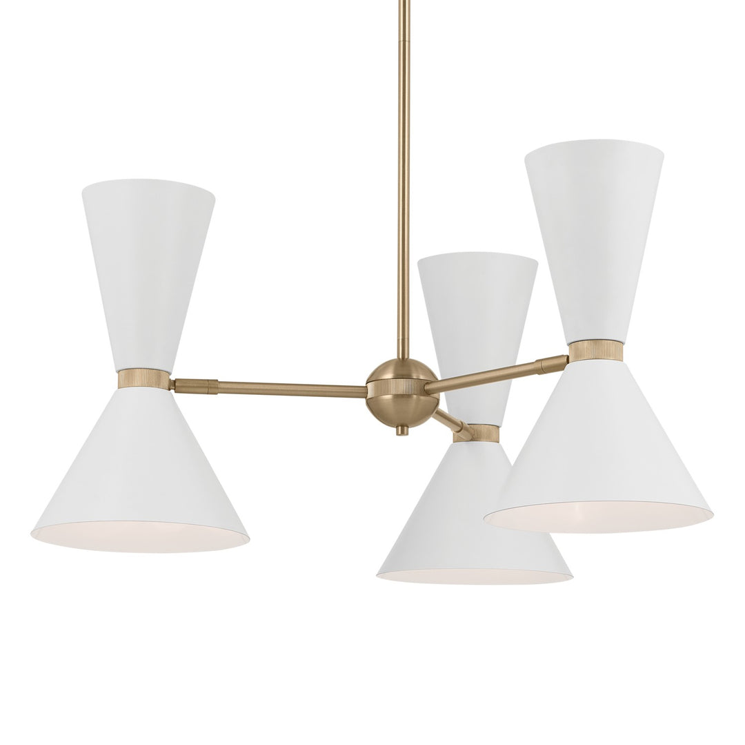 Kichler Canada - 52565CPZWH - Six Light Chandelier - Phix - Champagne Bronze