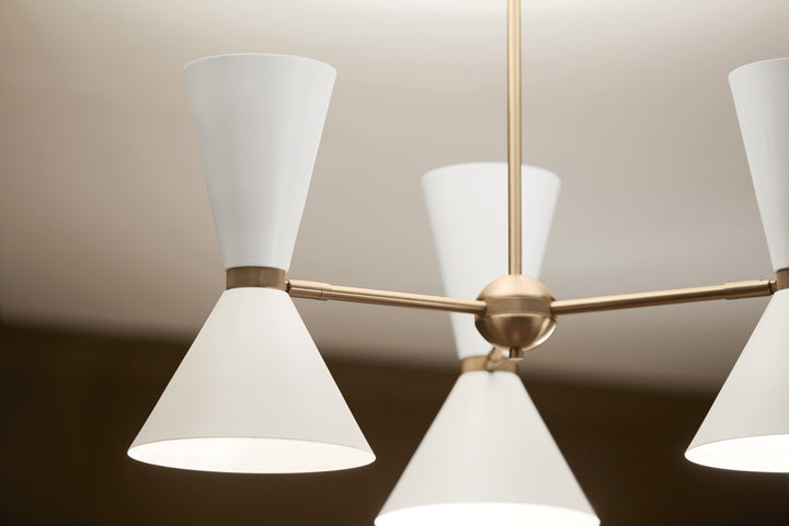 Kichler Canada - 52565CPZWH - Six Light Chandelier - Phix - Champagne Bronze