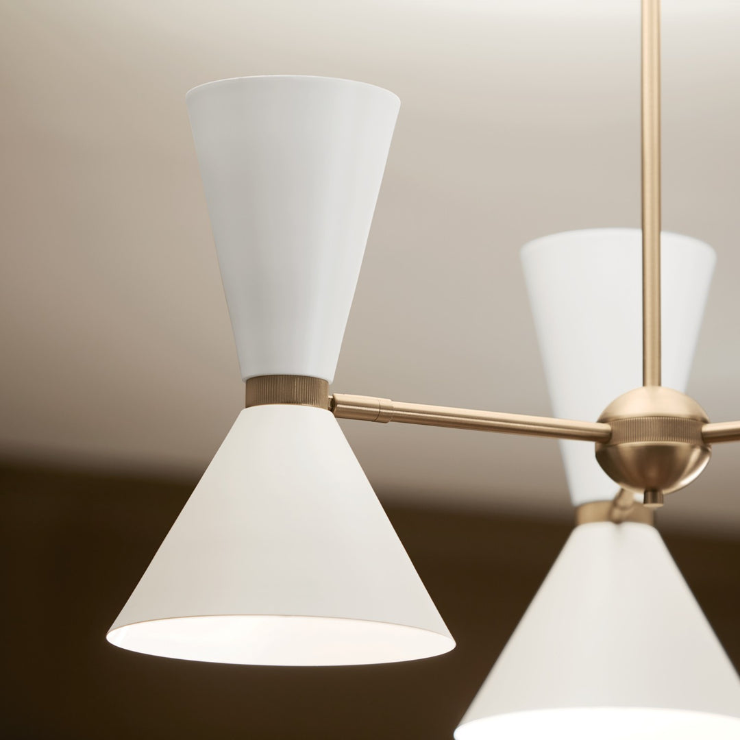 Kichler Canada - 52565CPZWH - Six Light Chandelier - Phix - Champagne Bronze