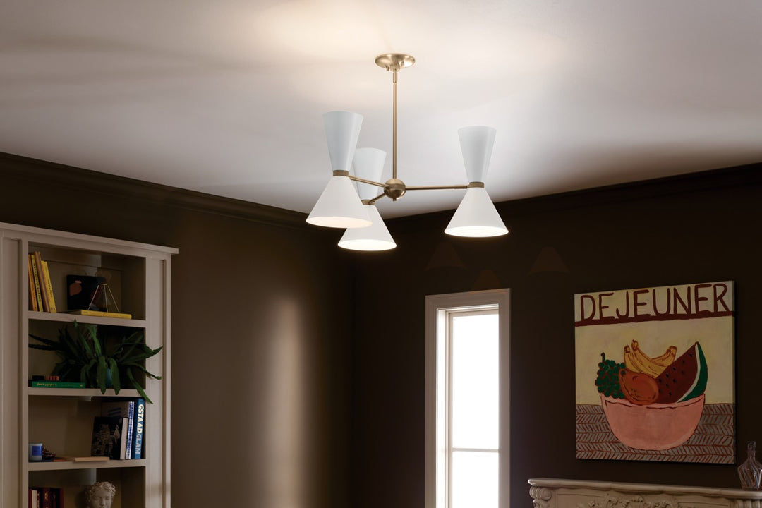 Kichler Canada - 52565CPZWH - Six Light Chandelier - Phix - Champagne Bronze