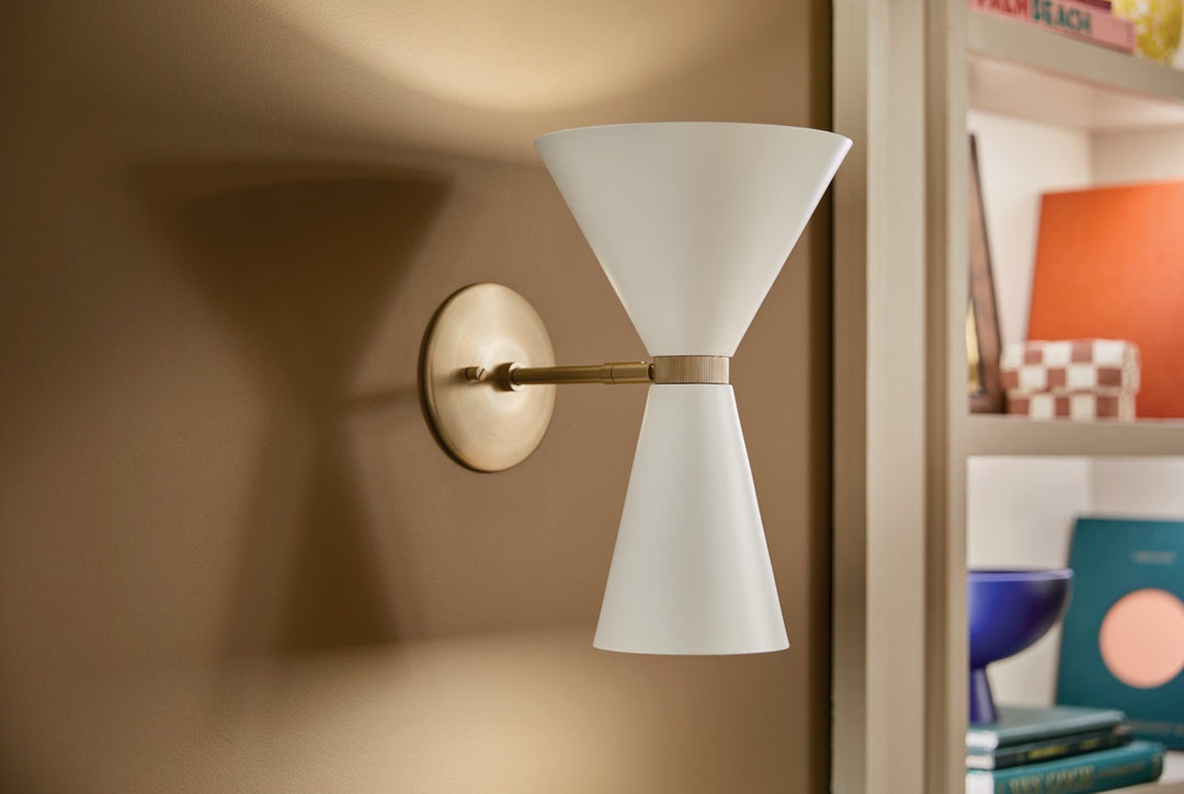 Kichler Canada - 52570CPZWH - Two Light Wall Sconce - Phix - Champagne Bronze