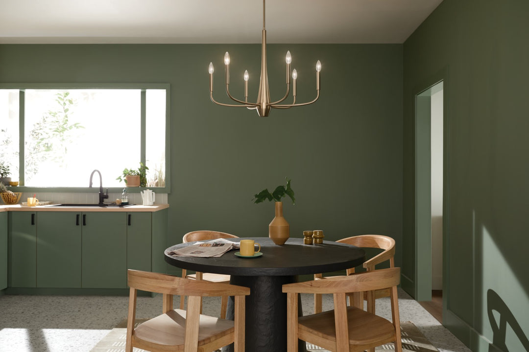 Kichler Canada - 52525CPZ - Six Light Chandelier - Deela - Champagne Bronze