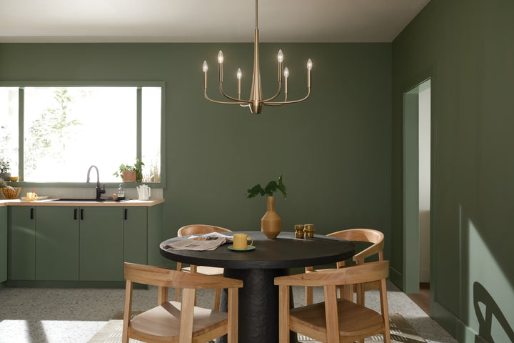 Kichler Canada - 52525CPZ - Six Light Chandelier - Deela - Champagne Bronze