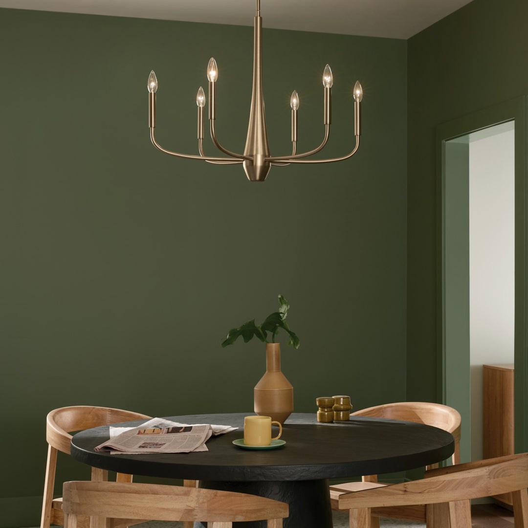 Kichler Canada - 52525CPZ - Six Light Chandelier - Deela - Champagne Bronze