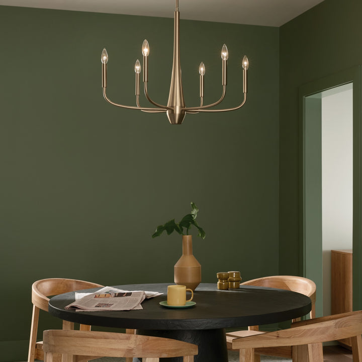 Kichler Canada - 52525CPZ - Six Light Chandelier - Deela - Champagne Bronze