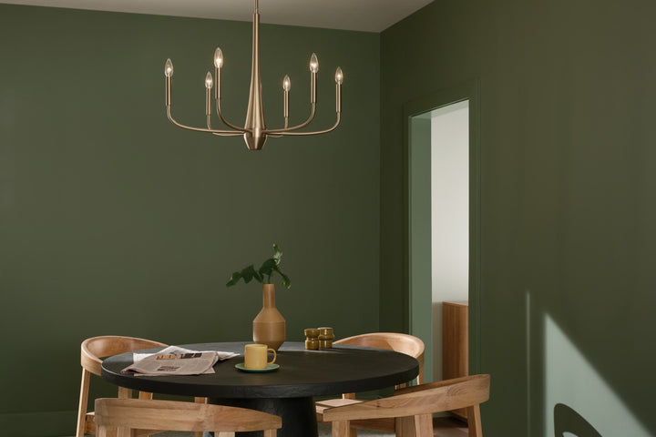 Kichler Canada - 52525CPZ - Six Light Chandelier - Deela - Champagne Bronze