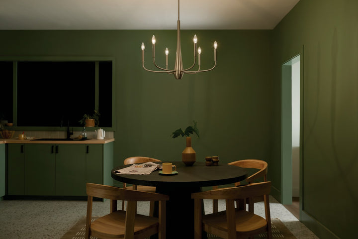 Kichler Canada - 52525CPZ - Six Light Chandelier - Deela - Champagne Bronze