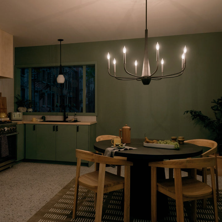 Kichler Canada - 52526BK - Eight Light Chandelier - Deela - Black