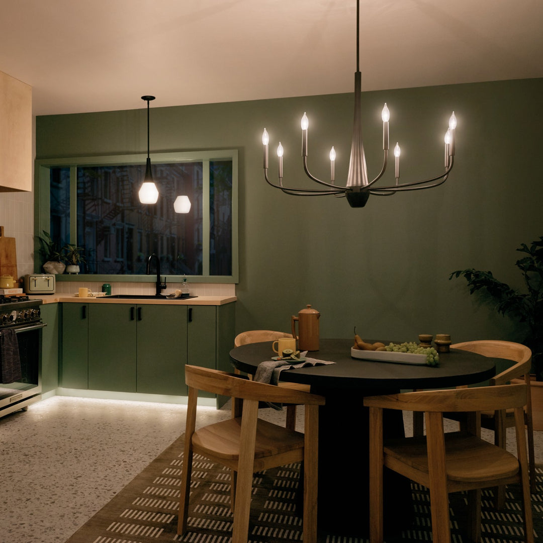 Kichler Canada - 52526BK - Eight Light Chandelier - Deela - Black