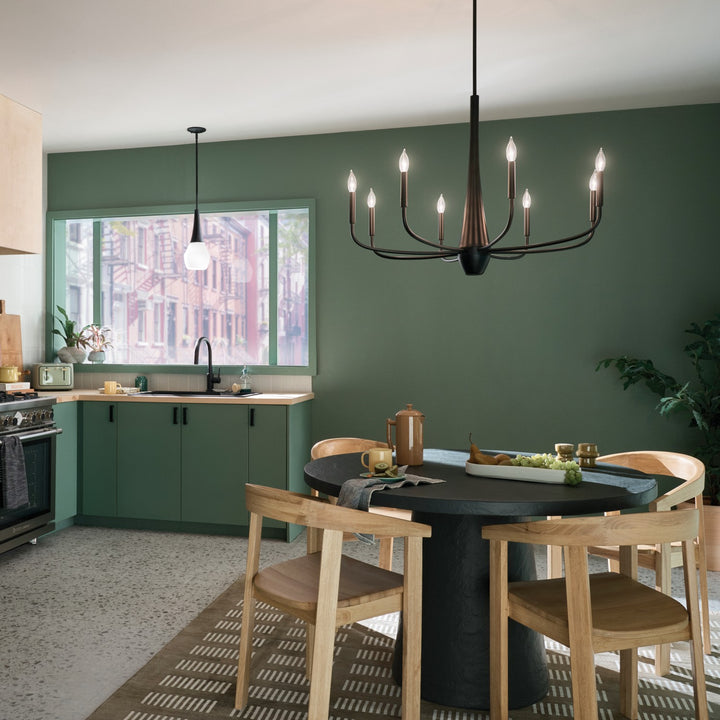 Kichler Canada - 52526BK - Eight Light Chandelier - Deela - Black