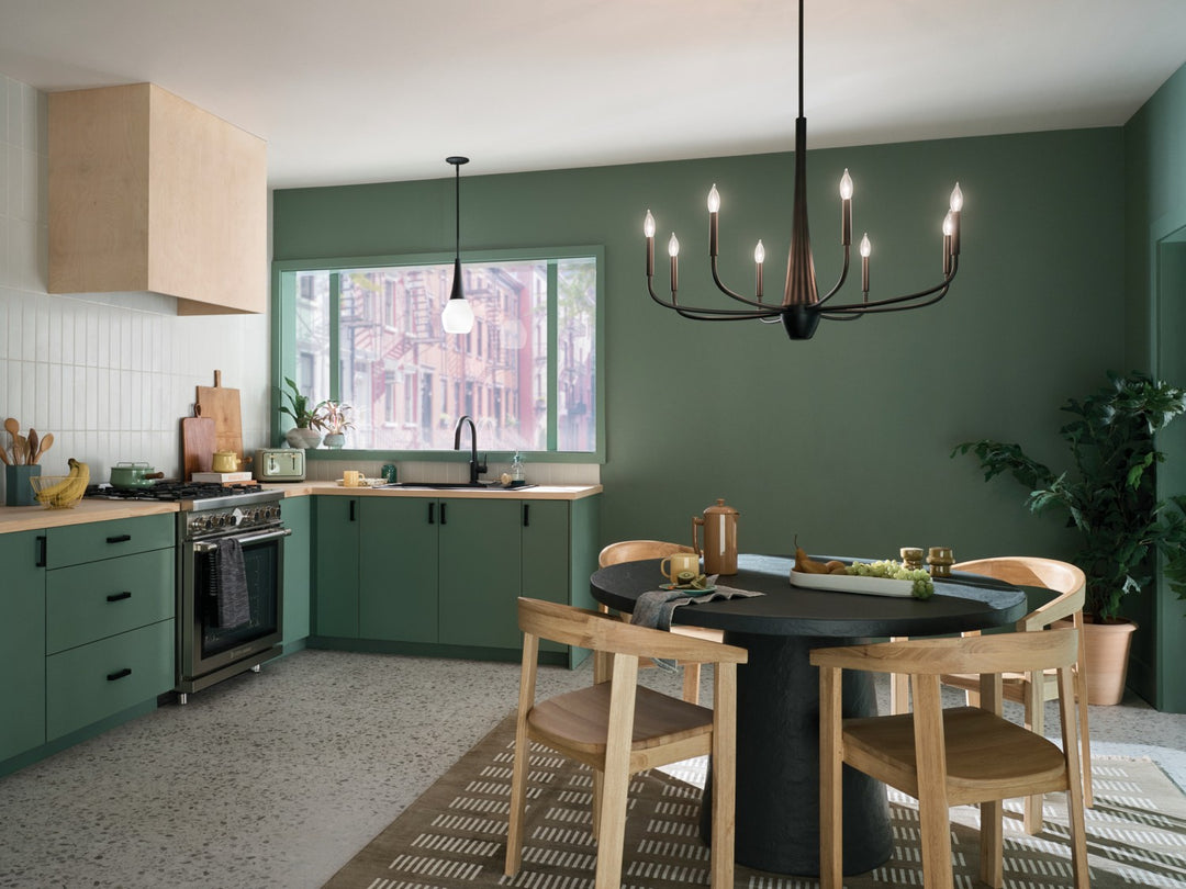 Kichler Canada - 52526BK - Eight Light Chandelier - Deela - Black