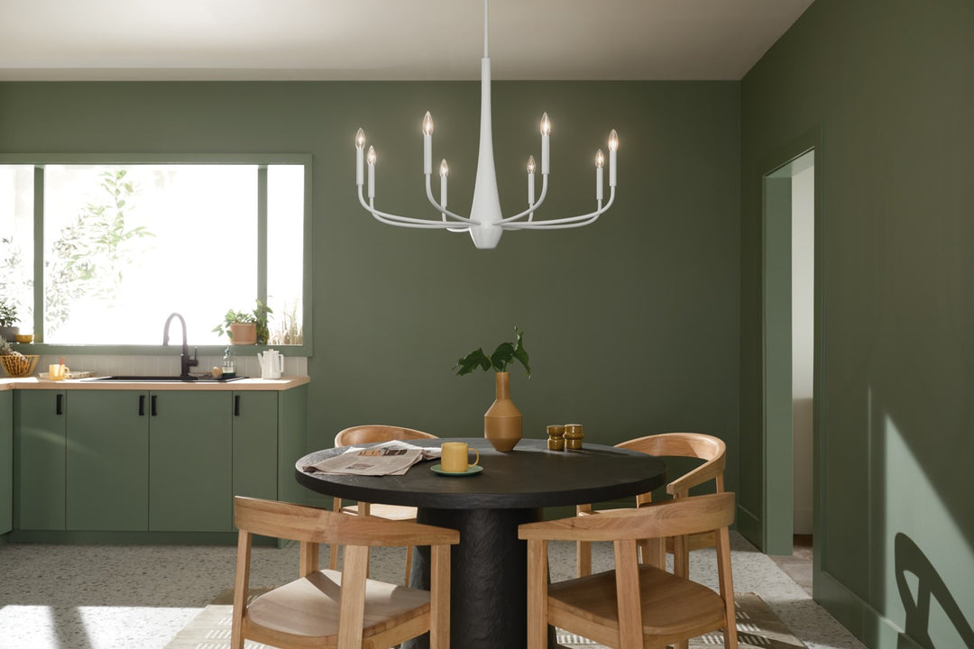 Kichler Canada - 52526WH - Eight Light Chandelier - Deela - White