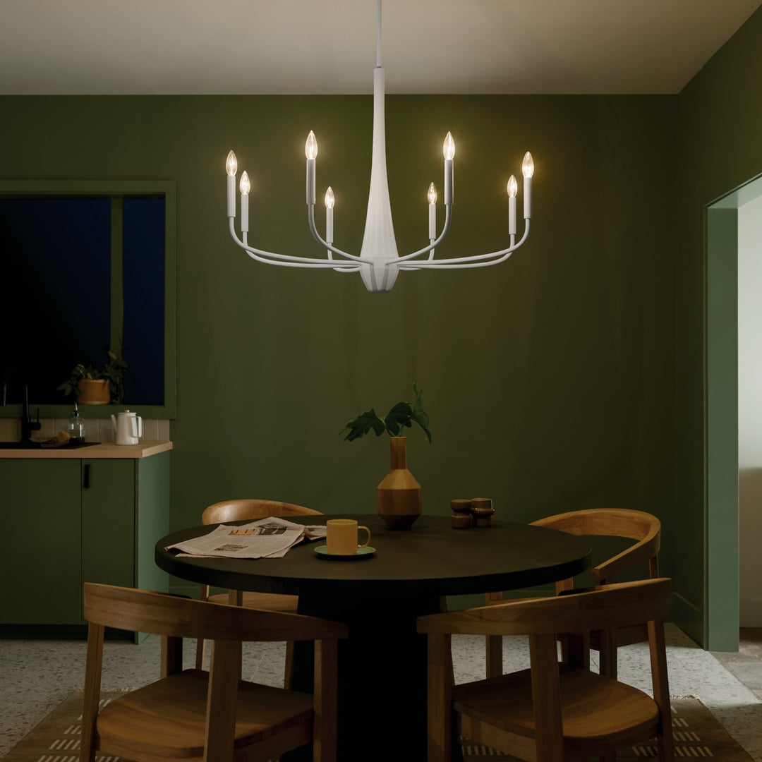 Kichler Canada - 52526WH - Eight Light Chandelier - Deela - White