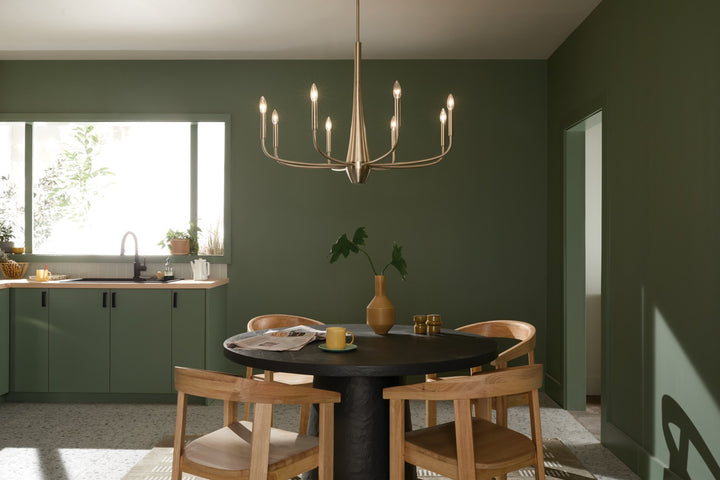 Kichler Canada - 52526CPZ - Eight Light Chandelier - Deela - Champagne Bronze