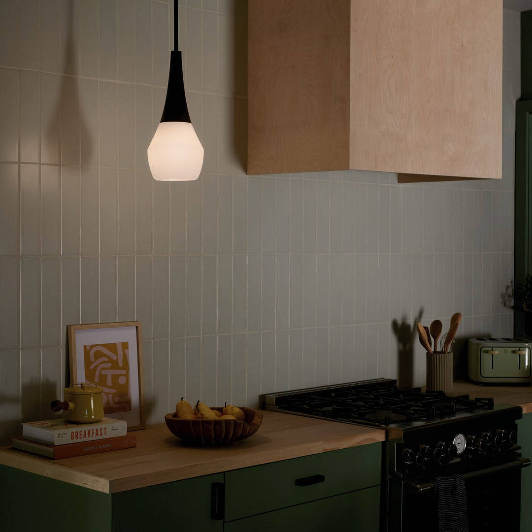 Kichler Canada - 52529BK - One Light Pendant - Deela - Black