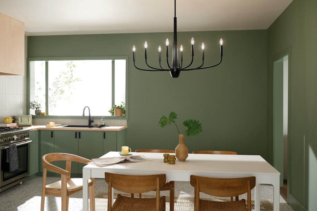 Kichler Canada - 52528BK - Eight Light Chandelier - Deela - Black
