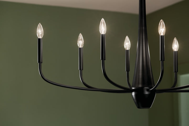 Kichler Canada - 52528BK - Eight Light Chandelier - Deela - Black