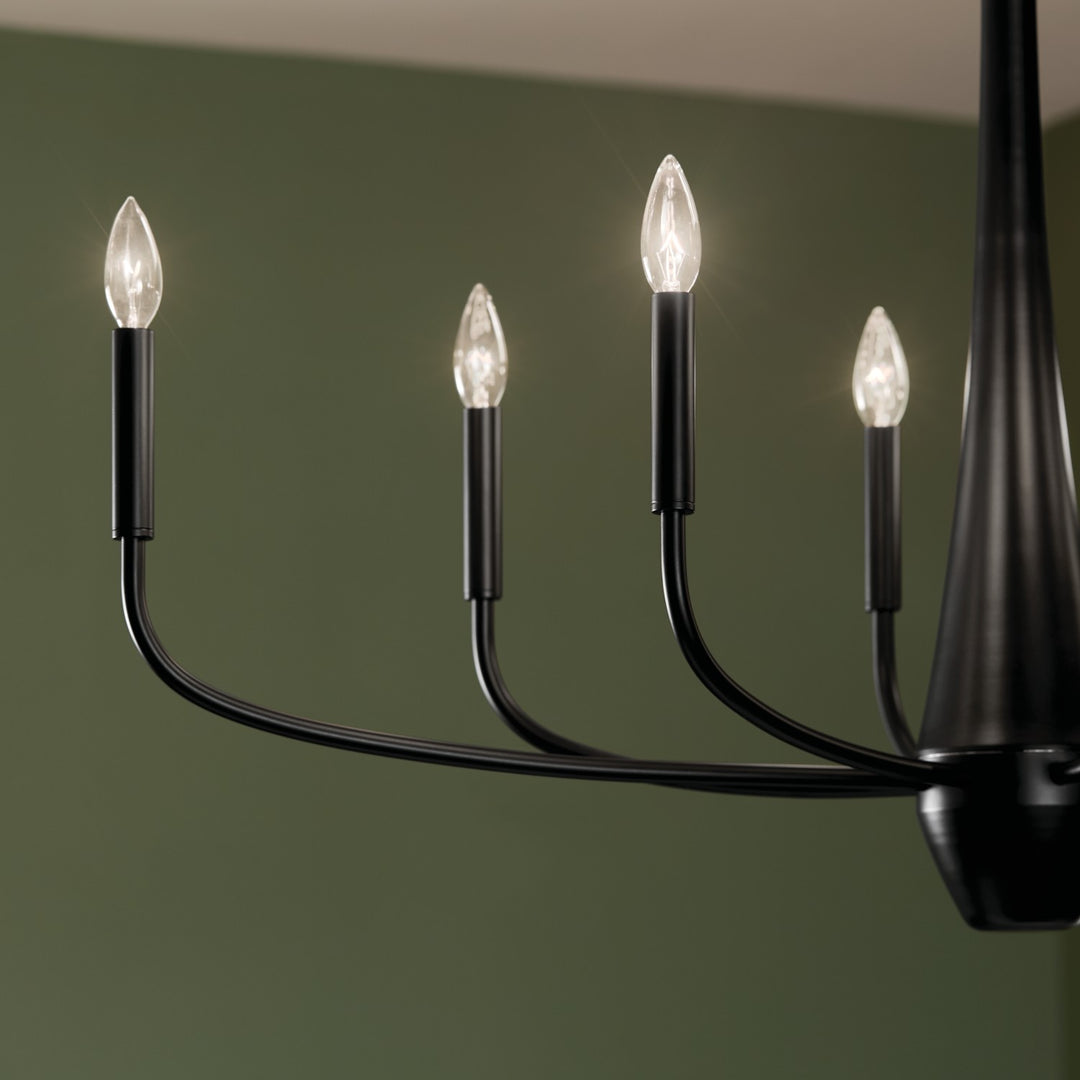 Kichler Canada - 52528BK - Eight Light Chandelier - Deela - Black