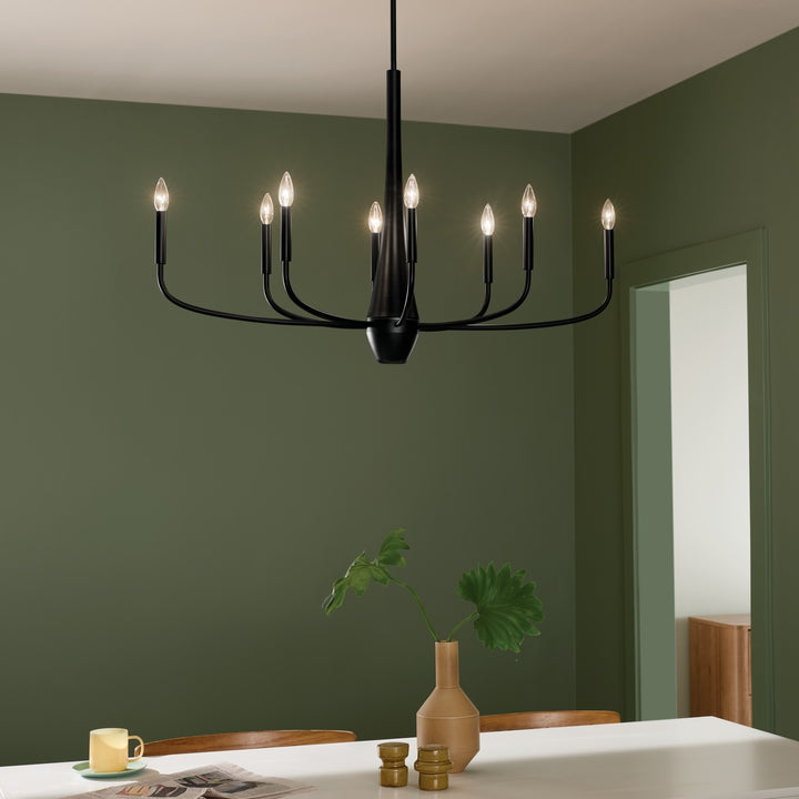 Kichler Canada - 52528BK - Eight Light Chandelier - Deela - Black
