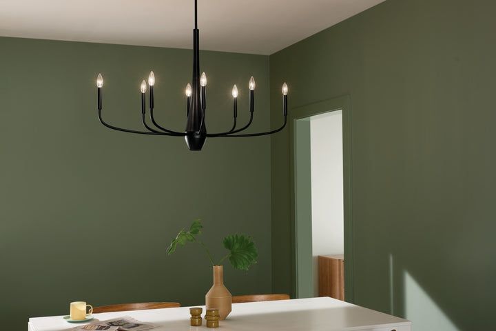 Kichler Canada - 52528BK - Eight Light Chandelier - Deela - Black