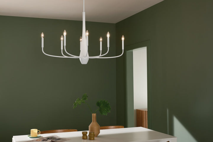 Kichler Canada - 52528WH - Eight Light Chandelier - Deela - White