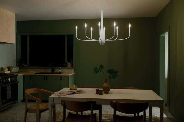 Kichler Canada - 52528WH - Eight Light Chandelier - Deela - White